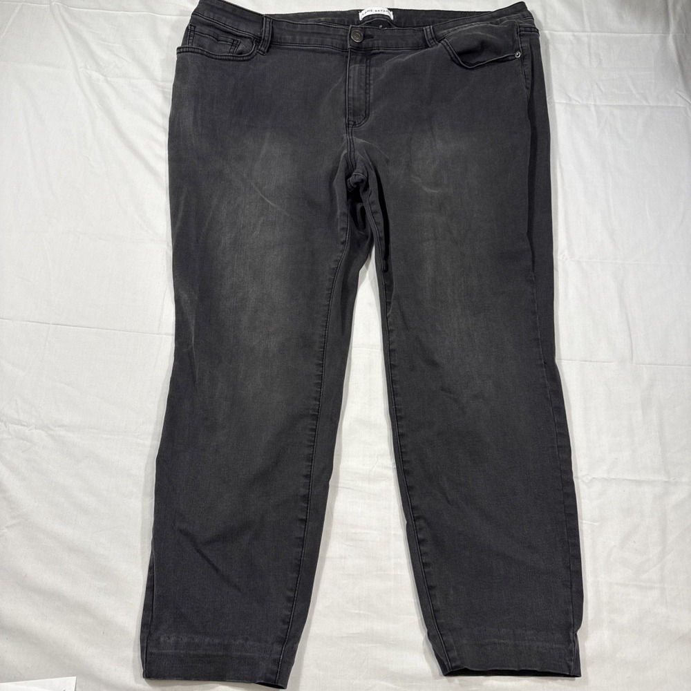 JEANS SKINNY Lane Bryant Women's Plus Size 22 Stretch  Black Cotton Blend Solid